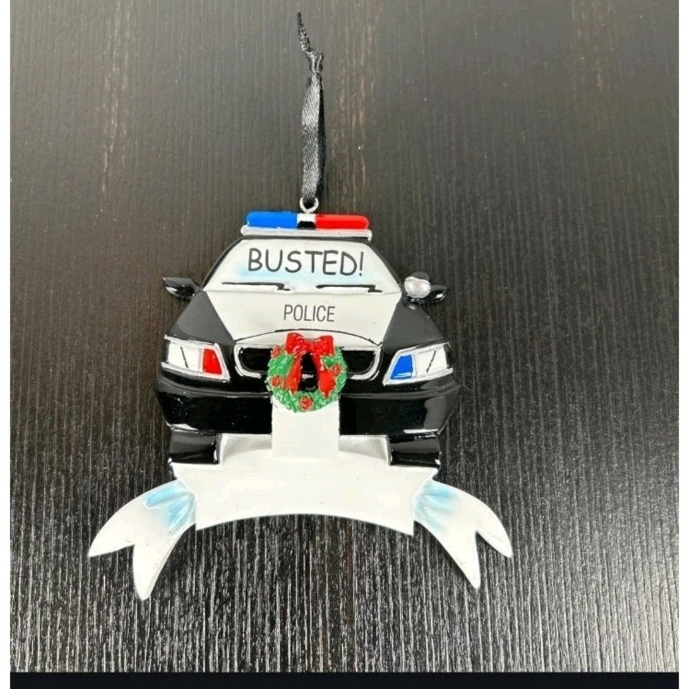 Busted Police Christmas‎ Ornament . This Can Be Personalized For You